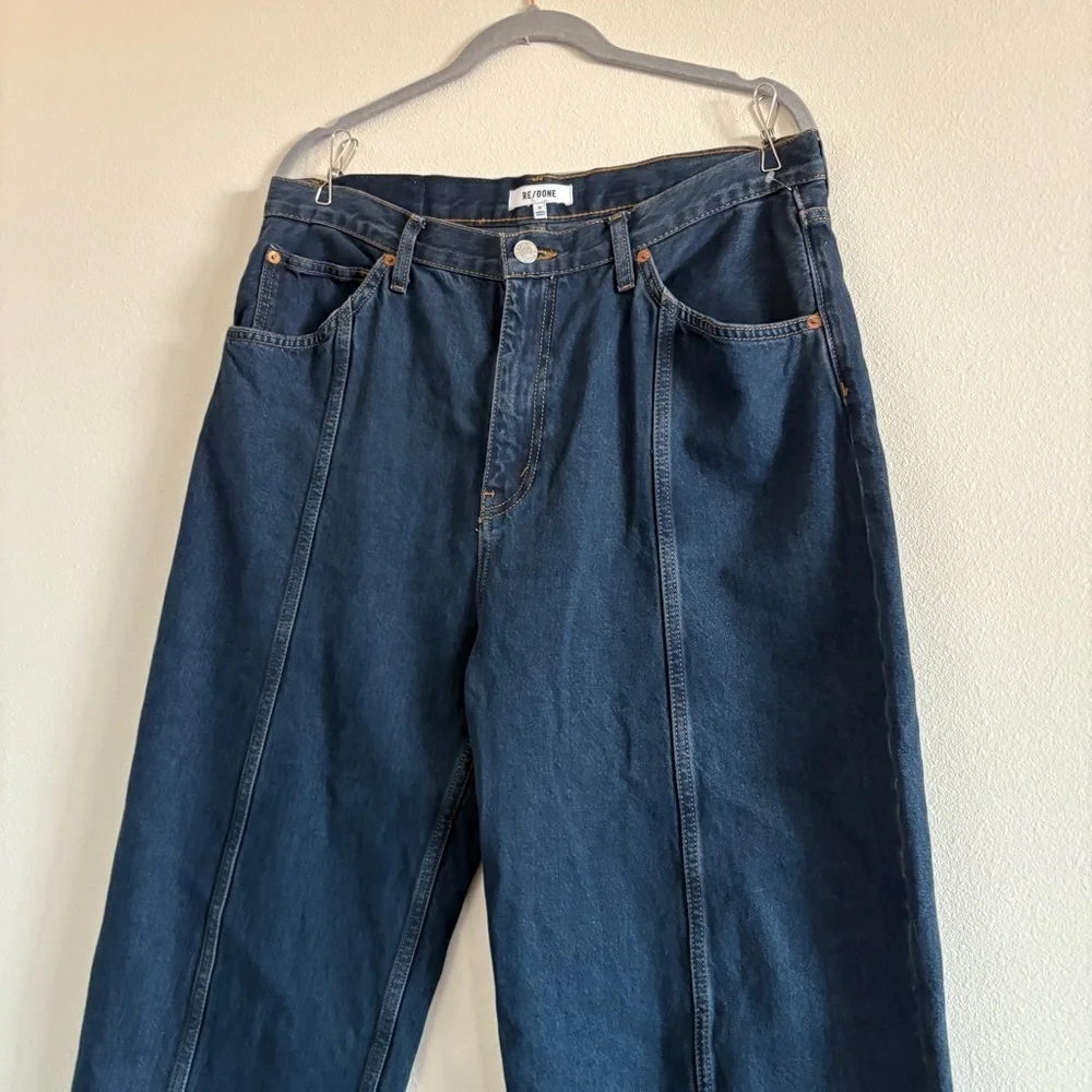 NWT Re/Done Tailored Ultra High Rise Barrel Jeans Size 31 Color: Bespoke
